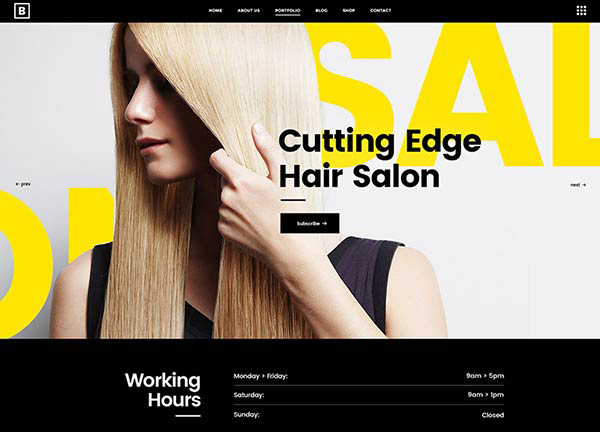 Hair Salon Bridge Theme Demo