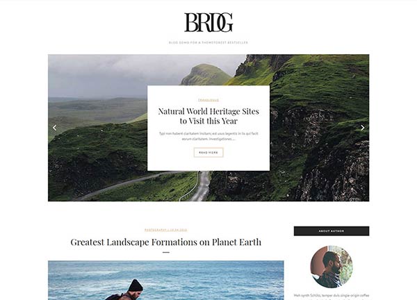 Nature Blog Bridge Theme Demo