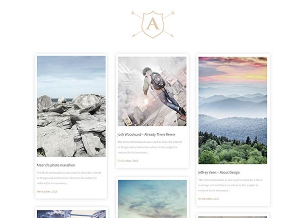 Pinterest Blog Bridge Theme Demo