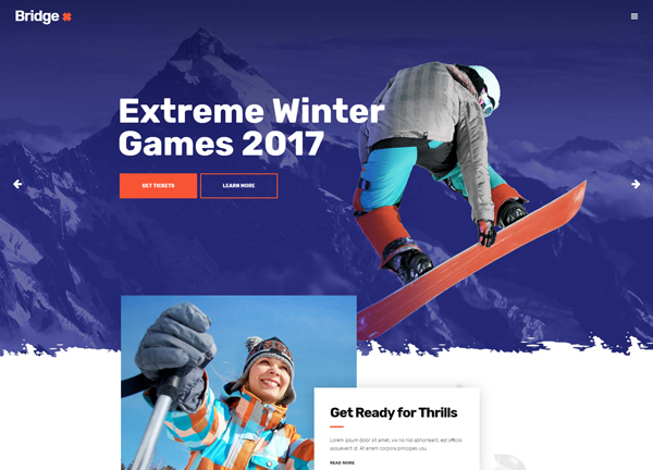 Winter Sports Bridge Theme Demo