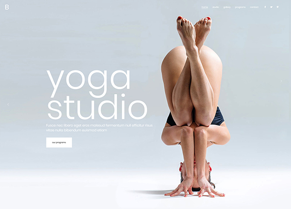 Yoga Studio Bridge Theme Demo