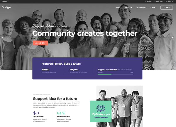 Fundraising Bridge Theme Demo