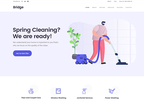 424-cleaning-services Bridge Theme Demo